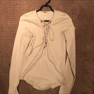 Free People lace up top